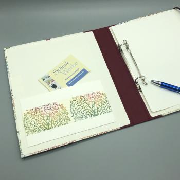 Buch Ringmechanik Baummotiv rot Steckfach